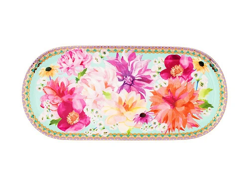 Teas & C's Dahlia Daze Platter 25x12cm Sky Gift Boxed 3 Teas & C's Dahlia Daze Platter 25x12cm Sky Gift Boxed