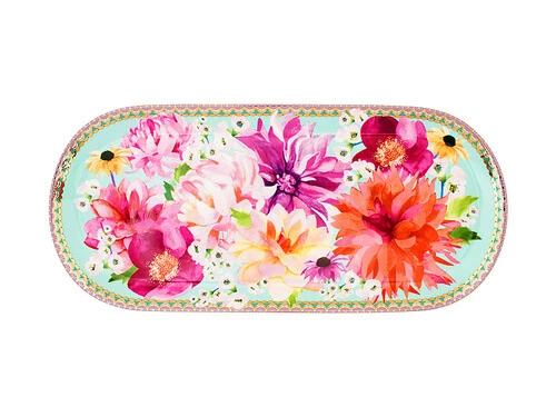 Teas & C's Dahlia Daze Platter 33x15cm Sky Gift Boxed 3 Teas & C's Dahlia Daze Platter 33x15cm Sky Gift Boxed