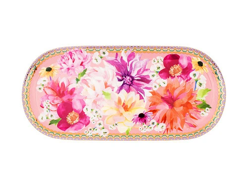 Teas & C's Dahlia Daze Platter 25x12cm Pink Gift Boxed 3 Teas & C's Dahlia Daze Platter 25x12cm Pink Gift Boxed