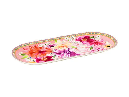 Teas & C's Dahlia Daze Platter 25x12cm Pink Gift Boxed 4 Teas & C's Dahlia Daze Platter 25x12cm Pink Gift Boxed - Image 2