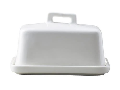 Epicurious Butter Dish White Gift Boxed 3 Epicurious Butter Dish White Gift Boxed