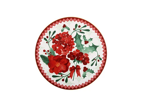 Mistletoe Footed Cake Stand 30cm Gift Boxed 4 Mistletoe Footed Cake Stand 30cm Gift Boxed - Image 2