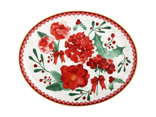 Mistletoe Oval Platter 38x30cm Gift Boxed 3 Mistletoe Oval Platter 38x30cm Gift Boxed