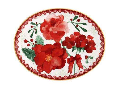 Mistletoe Oval Platter 25x19cm Gift Boxed 3 Mistletoe Oval Platter 25x19cm Gift Boxed