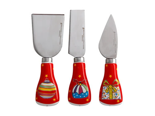 Donna Sharam Wonderland Cheese Knife Set 3pc Red Gift Boxed 3 Donna Sharam Wonderland Cheese Knife Set 3pc Red Gift Boxed