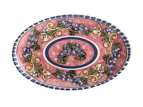 Ceramica Salerno Oval Platter 40x26cm Grapes 3 Ceramica Salerno Oval Platter 40x26cm Grapes