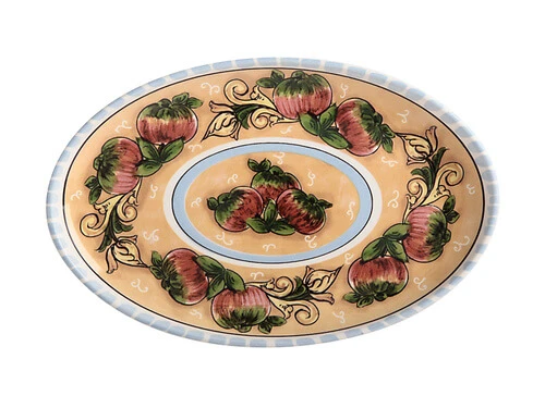 Ceramica Salerno Oval Platter 40x26cm Apples 3 Ceramica Salerno Oval Platter 40x26cm Apples