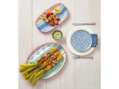 Laguna Plate 20cm Woven Blue 4 Laguna Plate 20cm Woven Blue - Image 2