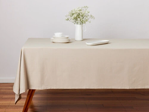 Cotton Classics Rectangular Tablecloth 230x150cm Pebble 5 Cotton Classics Rectangular Tablecloth 230x150cm Pebble - Image 3