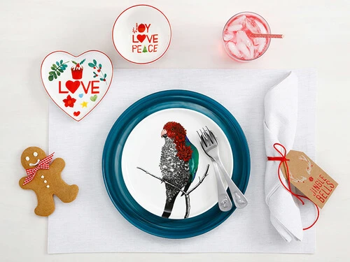 Marini Ferlazzo Birds Plate 20cm Australian King Parrot 4 Marini Ferlazzo Birds Plate 20cm Australian King Parrot - Image 2