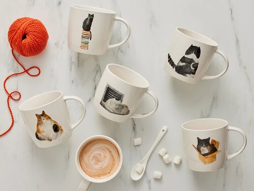 Marc Martin Feline Friends Mug 400ML Computer Cat Gift Boxed 5 Marc Martin Feline Friends Mug 400ML Computer Cat Gift Boxed - Image 3