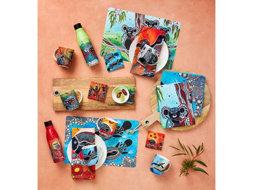 Melanie Hava Journeys Ceramic Coaster 10cm Echidnas 4 Melanie Hava Journeys Ceramic Coaster 10cm Echidnas - Image 2