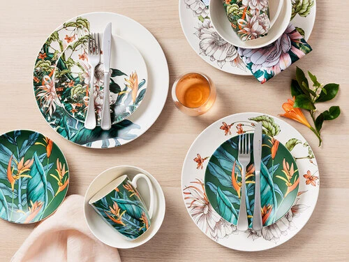 The Blck Pen Night Garden Coupe Dinner Plate 27.5cm Foliage 4 The Blck Pen Night Garden Coupe Dinner Plate 27.5cm Foliage - Image 2