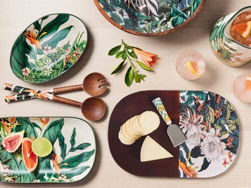 The Blck Pen Night Garden Serving Bowl Enamel Finish 34x11cm 5 The Blck Pen Night Garden Serving Bowl Enamel Finish 34x11cm - Image 3