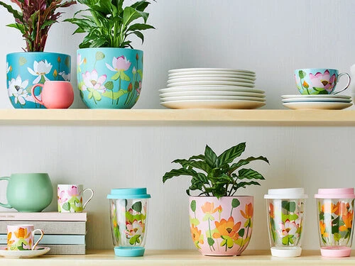 Royal Botanic Gardens Victoria Lotus Double Wall Glass Mug 380ML White Gift Boxed 5 Royal Botanic Gardens Victoria Lotus Double Wall Glass Mug 380ML White Gift Boxed - Image 3