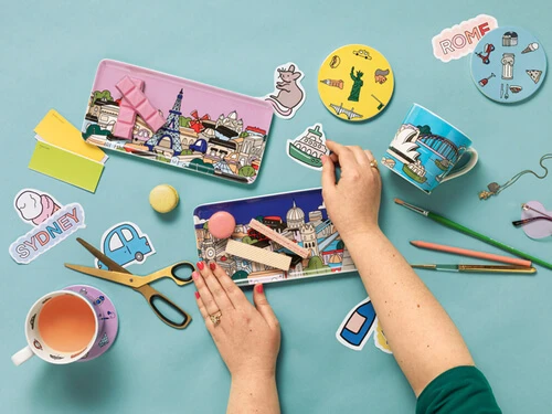 Megan McKean Cities Rectangular Plate 25x12cm Paris Gift Boxed 4 Megan McKean Cities Rectangular Plate 25x12cm Paris Gift Boxed - Image 2