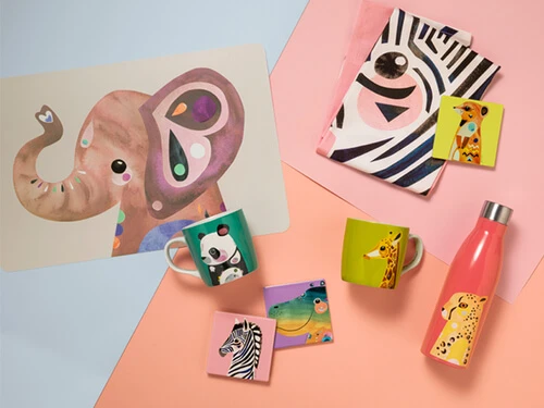 Pete Cromer Wildlife Ceramic Square Coaster 9.5cm Hippo 4 Pete Cromer Wildlife Ceramic Square Coaster 9.5cm Hippo - Image 2