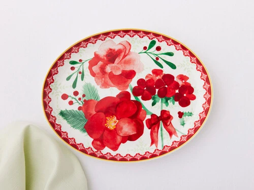 Mistletoe Oval Platter 25x19cm Gift Boxed 4 Mistletoe Oval Platter 25x19cm Gift Boxed - Image 2