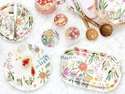 Royal Botanic Gardens Native Blooms Oval Platter 33x17.5cm Gift Boxed 4 Royal Botanic Gardens Native Blooms Oval Platter 33x17.5cm Gift Boxed - Image 2