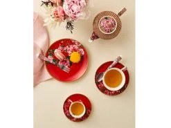 Teas & C's Silk Road Teaspoon Set Of 4 Cherry Red Gift Boxed 7 Teas & C's Silk Road Teaspoon Set Of 4 Cherry Red Gift Boxed -Maxwell & Williams Shop teas cs silk road teapot plate red 1