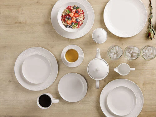 White Basics Diamonds Entree Plate 23cm 4 White Basics Diamonds Entree Plate 23cm - Image 2