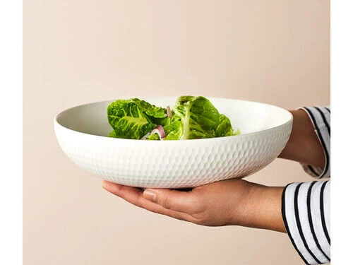 White Basics Diamonds Round Serving Bowl 28cm 4 White Basics Diamonds Round Serving Bowl 28cm - Image 2